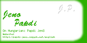 jeno papdi business card